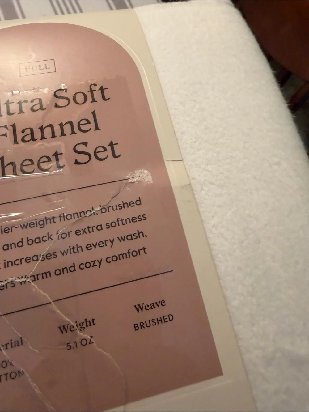 Threshold White flannel sheet set